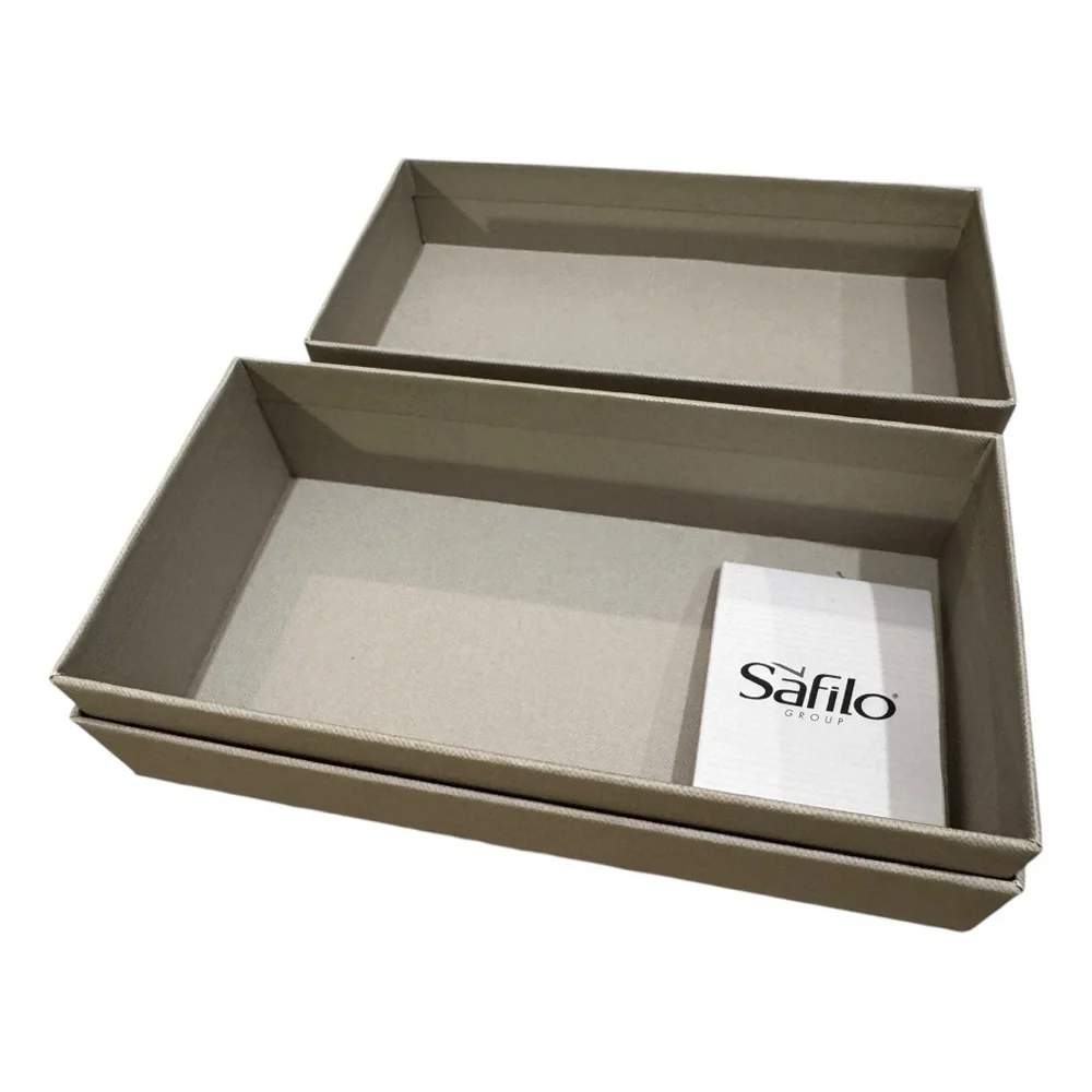 Elie Saab Designer Sunglasses Box | Taupe Gold Logo Case | 7.5x4x2.5”